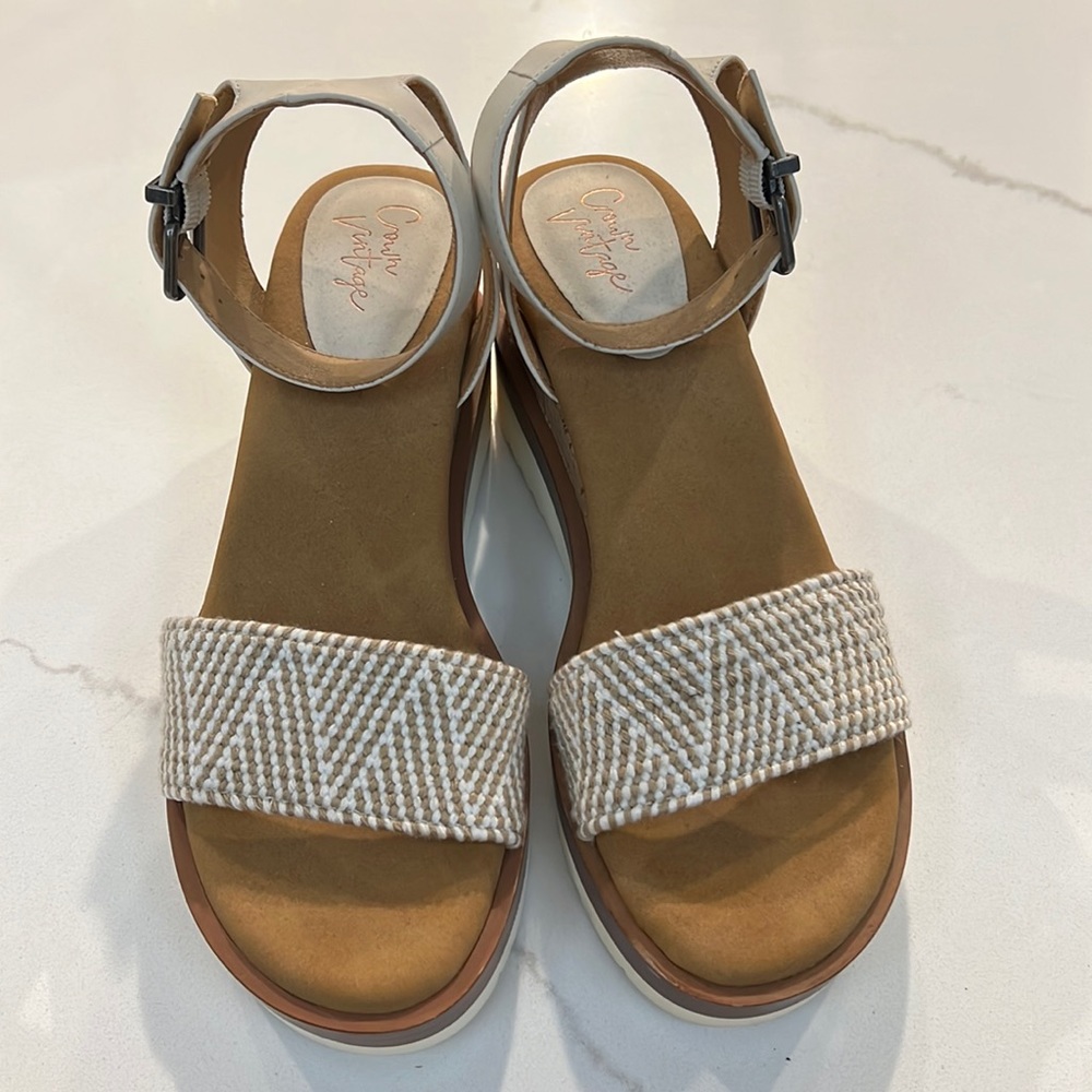 Size 8 wedges worn one time in great condition!